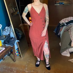 Urban outfitters midi rust dress